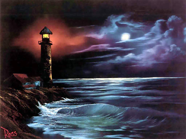Bob Ross Lighthouse Painting