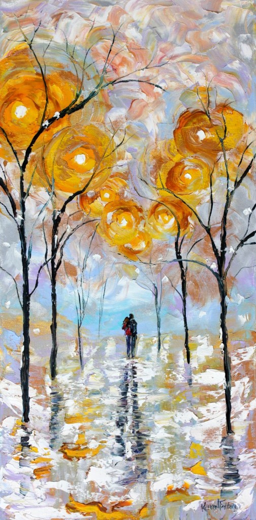 Original-oil-painting-Winter-Romance-Landscape-palette-knife-impressionism-by-Karen-Tarlton-eBay-4010i-504x1024