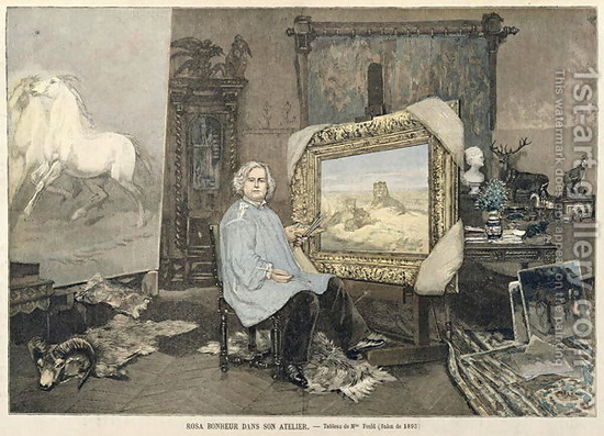 Rosa Bonheur (1822-99) in her studio, from Le Petit Journal 3rd June 1893 by Madame Consuelo-Fould