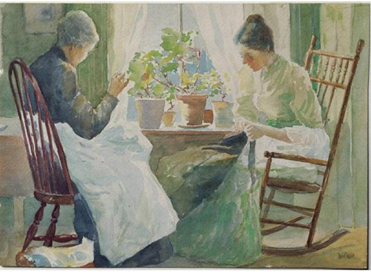 Two Women Sewing